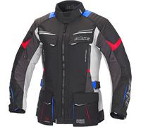 Büse Lago Pro Damen Motorrad Textiljacke, grau-rot-blau, Größe 40