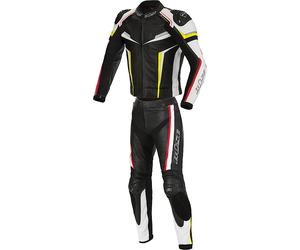 Büse Mille 2-Teiler Motorrad Lederkombi, schwarz-rot-gelb, Größe 46 für Männer