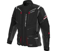 Büse Open Road III wasserdichte Motorrad Textiljacke, schwarz-rot, Größe 62 für Männer