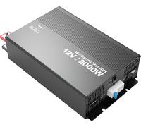 BullTron Wechselrichter 12V 2000W mit Netzvorrangschaltung, 16A Sicherung, FI-Schutzschalter, grün