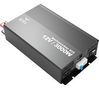 BullTron Wechselrichter 12V 3000W mit Netzvorrangschaltung, 16A Sicherung, FI-Schutzschalter, grün