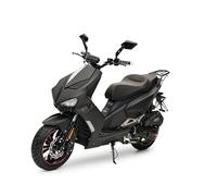 Burnout BAD S Motorroller 50 ccm, 25 km/h, Mattschwarz, EFI Einspritzung, Voll-LED, Keyless Go, Alarmanlage, USB-Ladedose, hydraulische Scheibenbremsen v/h