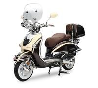 Burnout EasyCruiser Artemis Motorroller 125 ccm, 85 km/h, Braun Beige Metallic, Euro 5, 9 PS (6,3 kW), Einspritzsystem, Windschild, Topcase, Voll-LED, USB, digitales Tacho