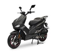 Burnout Motorroller BAD s 125 ccm 85 km/h Euro 5 EFI CBS LED (Mattschwarz) | 9 PS, EFI, Luftkühlung, CBS, Voll LED, Keyless Go, Alarmanlage, USB, 13 Zoll Bereifung