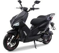 Burnout Motorroller BAD s Matt-Schwarz 50 ccm Mofa 25 km/h Euro 5 EFI LED | 2,0 kW / 2,7 PS, EFI, Luftkühlung, Voll-LED, Keyless-Go, Alarmanlage, USB, hydraulische Scheibenbremsen vorne und hinten