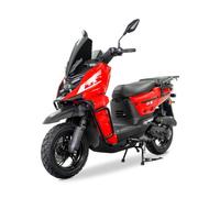 Burnout Motorroller GS 50 ccm Adventure 45 km/h Euro 5 Rot | 3 PS / 2,2 kW, sparsamer Verbrauch 2,2 l/ 100 km, EFI, Voll-LED, Doppelscheibenbremse, sportlicher Adventure-Look