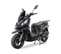 Burnout Motorroller GS 50 ccm Adventure 45 km/h Euro 5 Schwarz | 3 PS / 2,2 kW, sparsamer Verbrauch 2,2 l/ 100 km, EFI, Voll-LED, Doppelscheibenbremse, sportlicher Adventure-Look