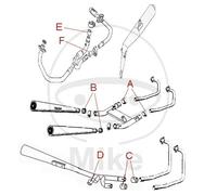 Auspuff Verbindungsdichtung für Suzuki VL 800 C 800 VZ M800 Yamaha XJ 550 XJ 650