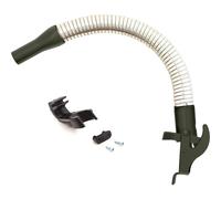 BW® Ausgießer flexibel für Kraftstoffkanister Metall Benzinkanister 5 / 10 / 20 Liter - Flexrohr 20mm für Benzin mit Halterung Bronzegrün RAL 6031-F9 - grün Metall BW-Spout-Flex20+Mount20-dgr