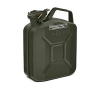 BW® Benzinkanister Metall 5 Liter - Kraftstoffkanister Bronzegrün - RAL 6031-F9 - und UN-Zulassung - 0,8mm Stahl nach DIN 7274 für Benzin Diesel E10 2-Takt - Made in Europe