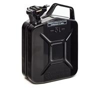 BW® Benzinkanister Metall 5 Liter - Kraftstoffkanister Schwarz - RAL 9005 - und UN-Zulassung - 0,8mm Stahl nach DIN 7274 für Benzin Diesel E10 2-Takt - Made in Europe