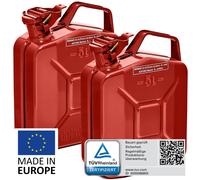 BW® Kraftstoffkanister Metall Benzinkanister 2x 5 Liter - Rot - RAL 3000
