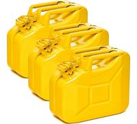 BW® Kraftstoffkanister Metall Benzinkanister 3x 10 Liter - Gelb - RAL 1018 - und UN-Zulassung - Made in Europe - gelb Metall BW-JerryCan-3x10-gel