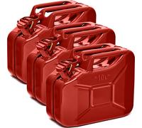 BW® Kraftstoffkanister Metall Benzinkanister 3x 10 Liter - Rot - RAL 3000 - und UN-Zulassung - Made in Europe - rot Metall BW-JerryCan-3x10-rot