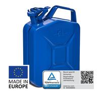 BW® Kraftstoffkanister Metall Benzinkanister 5 Liter - Blau - RAL 5005