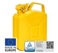 BW® Kraftstoffkanister Metall Benzinkanister 5 Liter - Gelb - RAL 1018