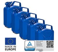 BW® Kraftstoffkanister Metall Benzinkanister 5x 5 Liter - Blau - RAL 5005