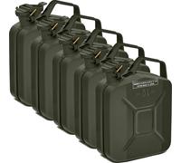 BW® Kraftstoffkanister Metall Benzinkanister 5x 5 Liter - Bronzegrün - RAL 6031-F9 - und UN-Zulassung - Made in Europe - grün Metall BW-JerryCan-5x5-bgr