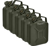 BW Kraftstoffkanister Metall Benzinkanister 5x 5 Liter Bronzegrün RAL 6031-F9 und UN-Zulassung Made in Europe