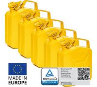 BW® Kraftstoffkanister Metall Benzinkanister 5x 5 Liter - Gelb - RAL 1018