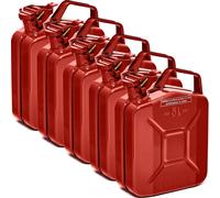 BW® Kraftstoffkanister Metall Benzinkanister 5x 5 Liter - Rot - RAL 3000 - und UN-Zulassung - Made in Europe - rot Metall BW-JerryCan-5x5-rot