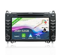 BXLIYER Android 12 Autoradio für Benz W169 W245 B160 B170 B180 B200 W639 Vito Viano W906 Sprinter - Rückfahrkamera + MIC - 2G+32G - IPS 8 Zoll 2 Din - DAB Lenkradsteuerung WiFi Carplay Android Auto