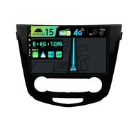 BXLIYER | Eingebaut 4G LTE & DAB | Android 14 QLED Autoradio für Nissan Qashqai J11 X-Trail Rouge (2014-2018)| 6G+128G| Carplay Android Auto | Kamera + MIC | Dual Band WiFi | 10.1 Zoll | 8-Core 2 Din