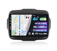 BXLIYER | Eingebaut 4G LTE & DAB | Android 15 Autoradio für Jeep Renegade (2015-2018) | 6G+128G | Carplay Android Auto | Kamera + MIC | SWC | Dual Band WiFi | QLED 9 Zoll | 8-Core 2 Din |DSP
