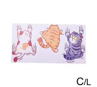 C Niedliche Katze Selbstklebender Vinyl-Aufkleber Schwarz Lustiges Tier Aufkle ~