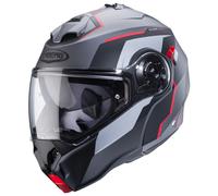 Caberg Duke Evo Klapphelm Move Matt-Gun Metallic / Schwarz / Rot L