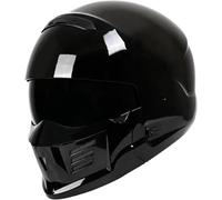 Caimcie ECE/DOT-geprüfter Retro-Integralhelm für Erwachsene, Unisex-Straßen- und Touring-Motocrosshelm mit Visier, Ganzjahres-Sturzhelm E,XXXXL=67-68cm