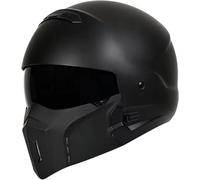 Caimcie ECE/DOT-geprüfter Retro-Integralhelm für Erwachsene, Unisex-Straßen- und Touring-Motocrosshelm mit Visier, Ganzjahres-Sturzhelm B,XXXXL=67-68cm