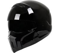 Caimcie ECE/DOT-geprüfter Retro-Integralhelm für Erwachsene, Unisex-Straßen- und Touring-Motocrosshelm mit Visier, Ganzjahres-Sturzhelm G,XXXXL=67-68cm