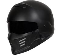 Caimcie ECE/DOT-geprüfter Retro-Integralhelm für Erwachsene, Unisex-Straßen- und Touring-Motocrosshelm mit Visier, Ganzjahres-Sturzhelm A,XXXXL=67-68cm