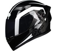 Caimcie Leichter Integralhelm für Motorradfahrer und Straßenfahrer mit klarer/getönter Sonnenblende, bequemer Unisex-Motorrad-Mopedhelm für Erwachsene, DOT/ECE-geprüft P,XXXL=64-65cm
