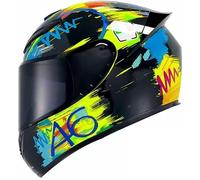 Caimcie Motorrad-Integralhelm, Klapphelm mit Visier, Belüftungsdesign, modischer Moped-Chopper-Helm Unisex, DOT/ECE-geprüft C,XXXL=64-65cm