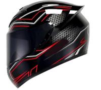 Caimcie Motorrad-Integralhelm, Klapphelm mit Visier, Belüftungsdesign, modischer Moped-Chopper-Helm Unisex, DOT/ECE-geprüft E,XXXL=64-65cm