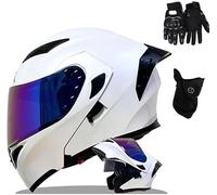 Caimcie Motorradhelm, Integralhelm, Klapphelm mit doppelter Sonnenblende, Modularhelm für Erwachsene, Mopedhelm, ECE/DOT-Zertifiziert E,M=55-56cm