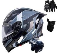 Caimcie Motorradhelm, Integralhelm, Klapphelm mit doppelter Sonnenblende, Modularhelm für Erwachsene, Mopedhelm, ECE/DOT-Zertifiziert F,XL=59-60cm
