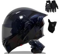 Caimcie Motorradhelm, Integralhelm, Klapphelm mit doppelter Sonnenblende, Modularhelm für Erwachsene, Mopedhelm, ECE/DOT-Zertifiziert B,XXL=61-62cm