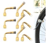 CAKEEYUM 9PCS Reifenventilverlängerung 45/90/135° Kupfer Reifenventilverlängerung Radzubehör & Teile für Auto Fahrrad Motorrad Wohnmobil Anhänger Verlängerung, Verlängerung, Vorbauten, Rad &