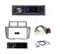Caliber RMD050DAB-BT Autoradio + Toyota Yaris Blende silber m.Fach + ISO-Adapter