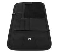 CALLARON Brillenhalter und Visierkarten Organizer für Sonnenblende im Auto Kunstleder mit Gurten Schlanke Aufbewahrungstasche Multifunktional für Fahrer und Beifahrer