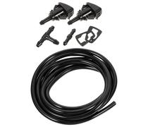 CALLARON Scheibenwaschdüsensatz Kunststoff mit 2 Anschlüssen und 2m Schlauch für Windschutzscheibenreinigung Reparaturset für Auto Scheibenwaschanlage