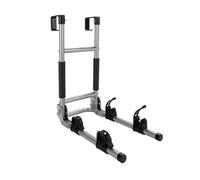 Camco Wohnmobil-Leiterhalterung - einfach auf Standard-Wohnmobil-Leitern zu installieren, hält Zwei Fahrräder auf einmal, zusammenklappbar für Bequeme Aufbewahrung (51492), Schwarz