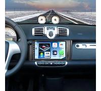 CAMECHO Android 15 Qualcomm 8 Core 4G+64G Autoradio für Mercedes-Benz Smart Fortwo W451 2011-2015 mit Carplay Android Auto Navi Dual WiFi 9-Zoll Bildschirm mit FM/RDS Navi Bluetooth5.1+Rückfahrkamera