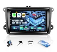 CAMECHO Android 15 Qualcomm Octa Core 4G+64G Autoradio für VW Golf 5 Golf 6 Polo Skoda mit Carplay Android Auto Navi Dual WiFi 7-Zoll Bildschirm mit Navi Bluetooh5.1 FM/RDS+Rückfahrkamera