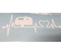 Camper Camping Wohnwagen Wowa EKG Puls Herzschlag Herz Aufkleber Sticker Womo
