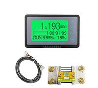 Candeon Batteriemonitor, Auto Batterie Monitor Voltmeter Amperemeter 8-120V 350A, Batterie Messgerät Batteriekapazitätsmonitor Lcd Anzeige Batterietester Mit Unterspannungsalarm Für Auto,Wohnmobil