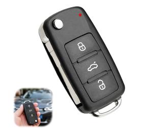 Canxyeun 3 Tasten Schlüssel Gehäuse Klappschlüssel Ersatz Mit Rohling Für Autoschlüssel Reparatur,für VW,Tiguan,Beetle,Jetta,Golf,UP,Polo,T5,Caddy,Bora,Sagitar,Lavida,Santan,Passat,Skoda,Beetle